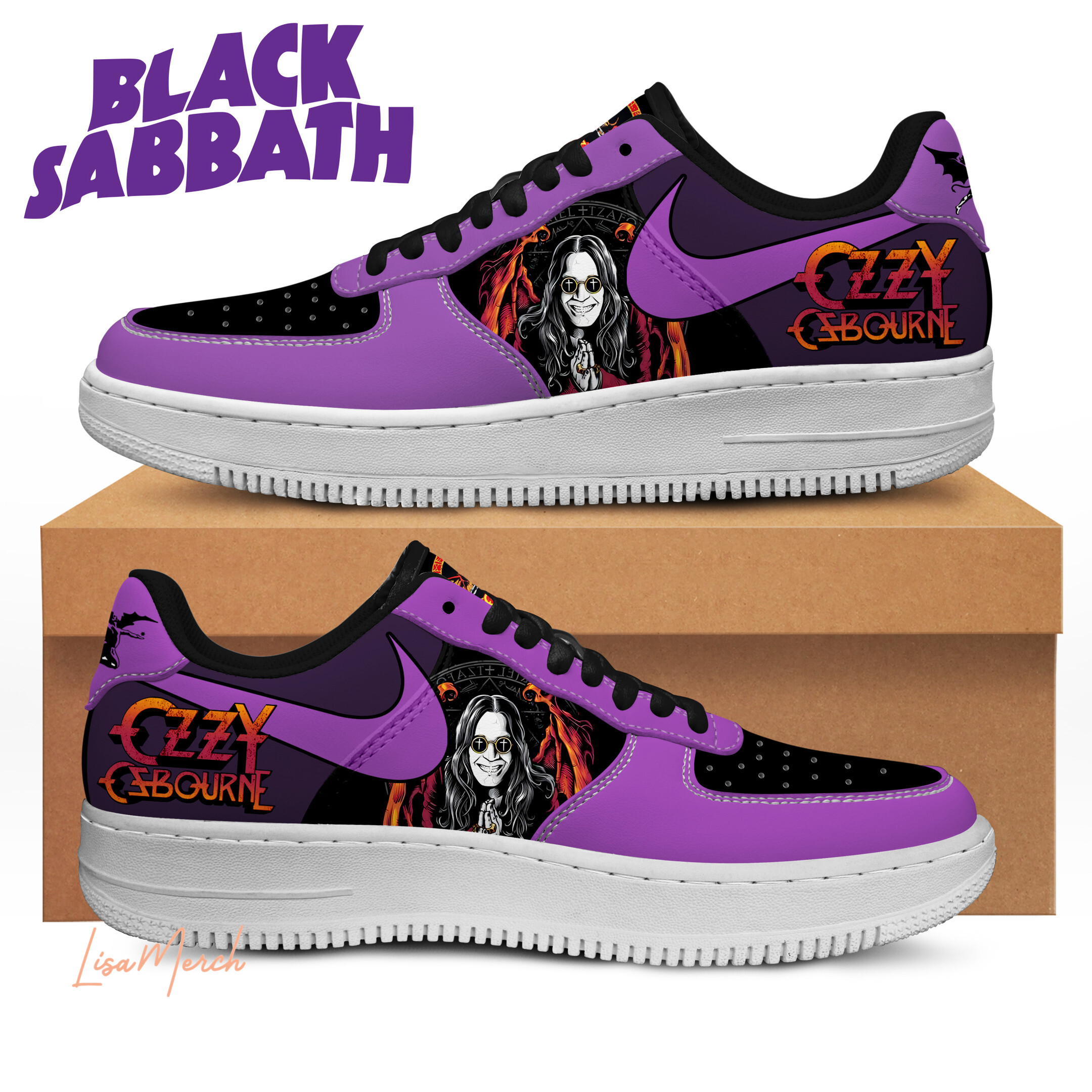 JWFancy Black Sabbath Air Low-Top Sneakers Shoes For Men And Women