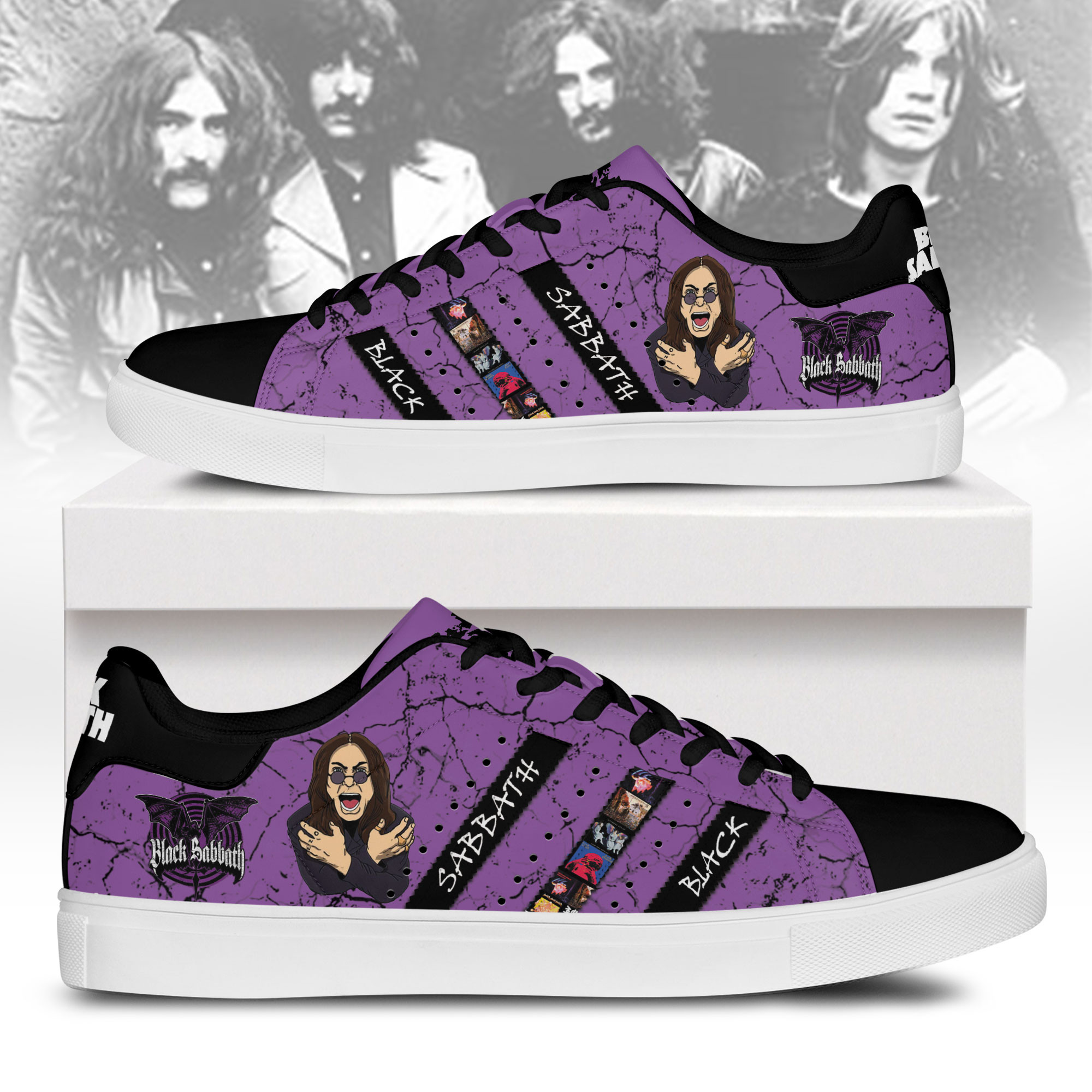JWFancy Black Sabbath Skate Stan Shoes Sneakes For Men And Women