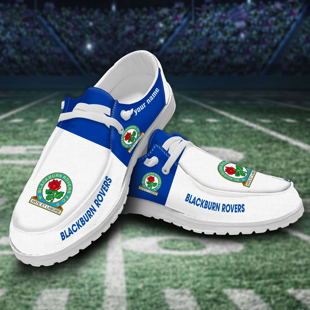 JWFancy Blackburn Rovers Hey Dude Shoes Wally Men's Lace Up Loafers Comfortable For Men And Women