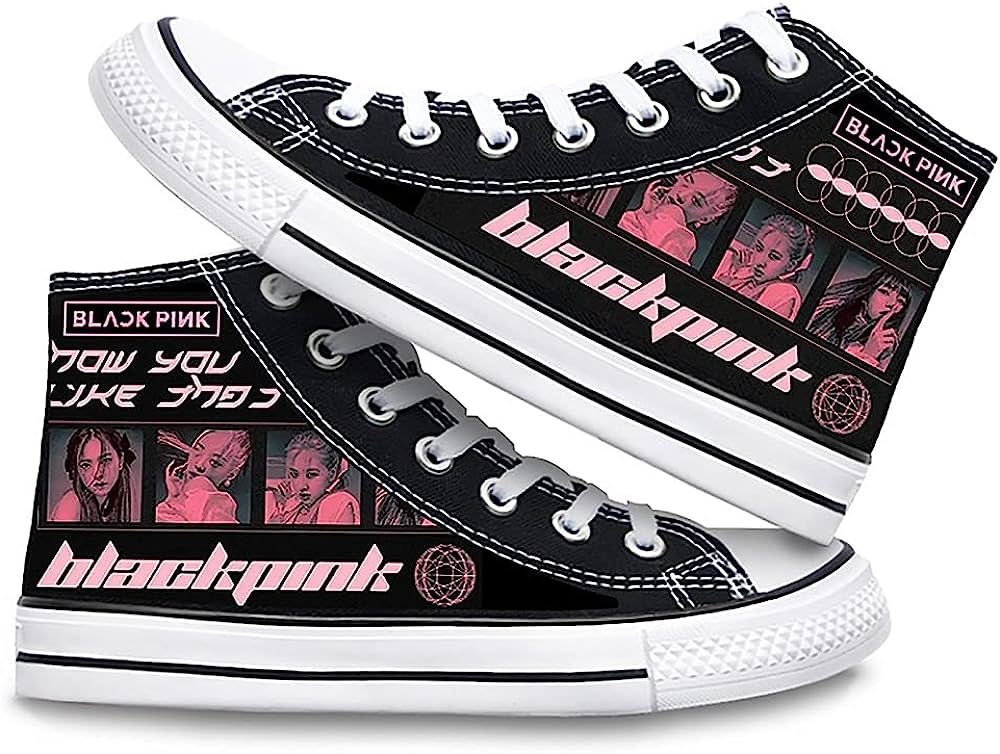 JWFancy Blackpink High Top Canvas Sneakers Shoes For Men And Women