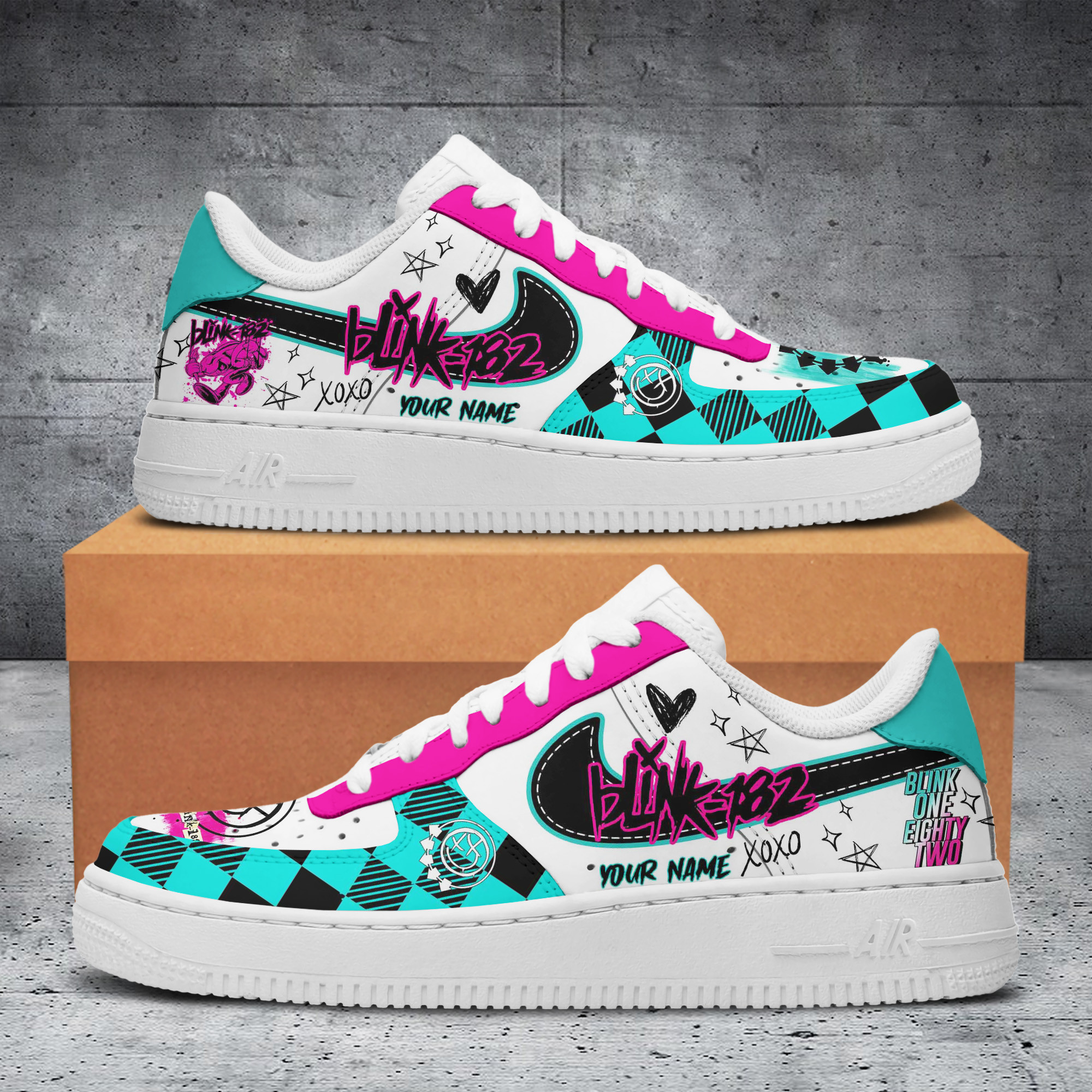 JWFancy Blink 182 Air Low-Top Sneakers Shoes For Men And Women