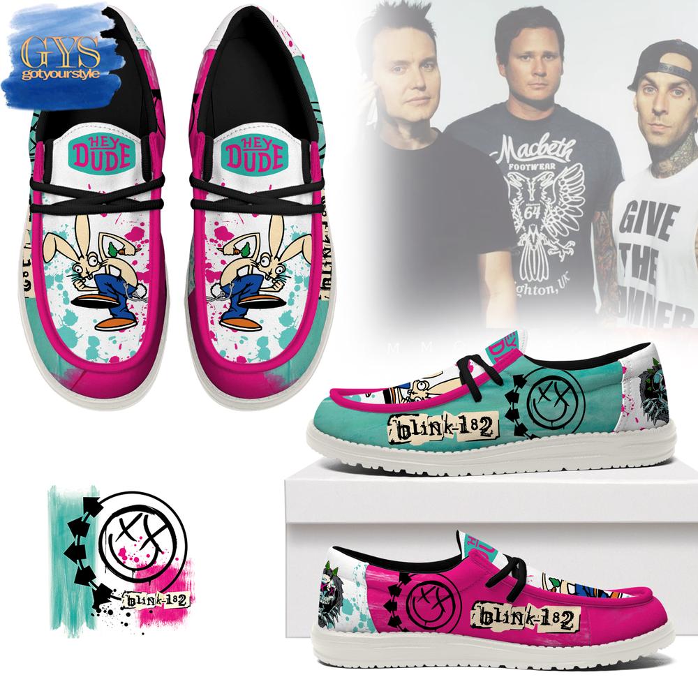JWFancy Blink-182 Hey Dude Shoes Wally Men's Lace Up Loafers Comfortable For Men And Women