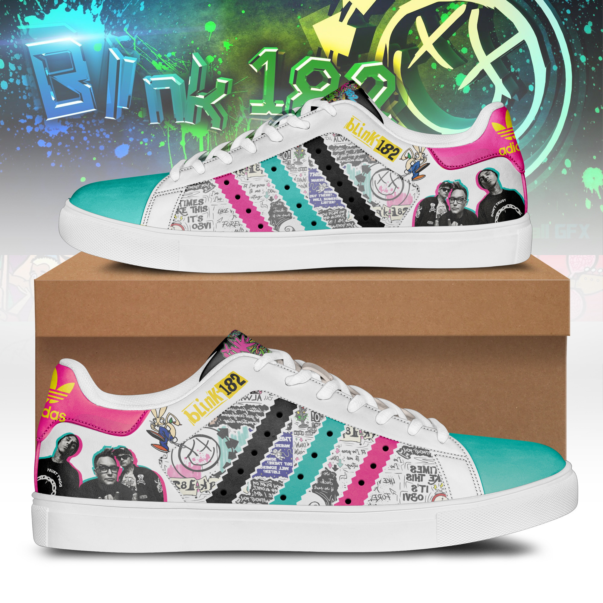JWFancy Blink-182 Skate Stan Shoes Sneakes For Men And Women