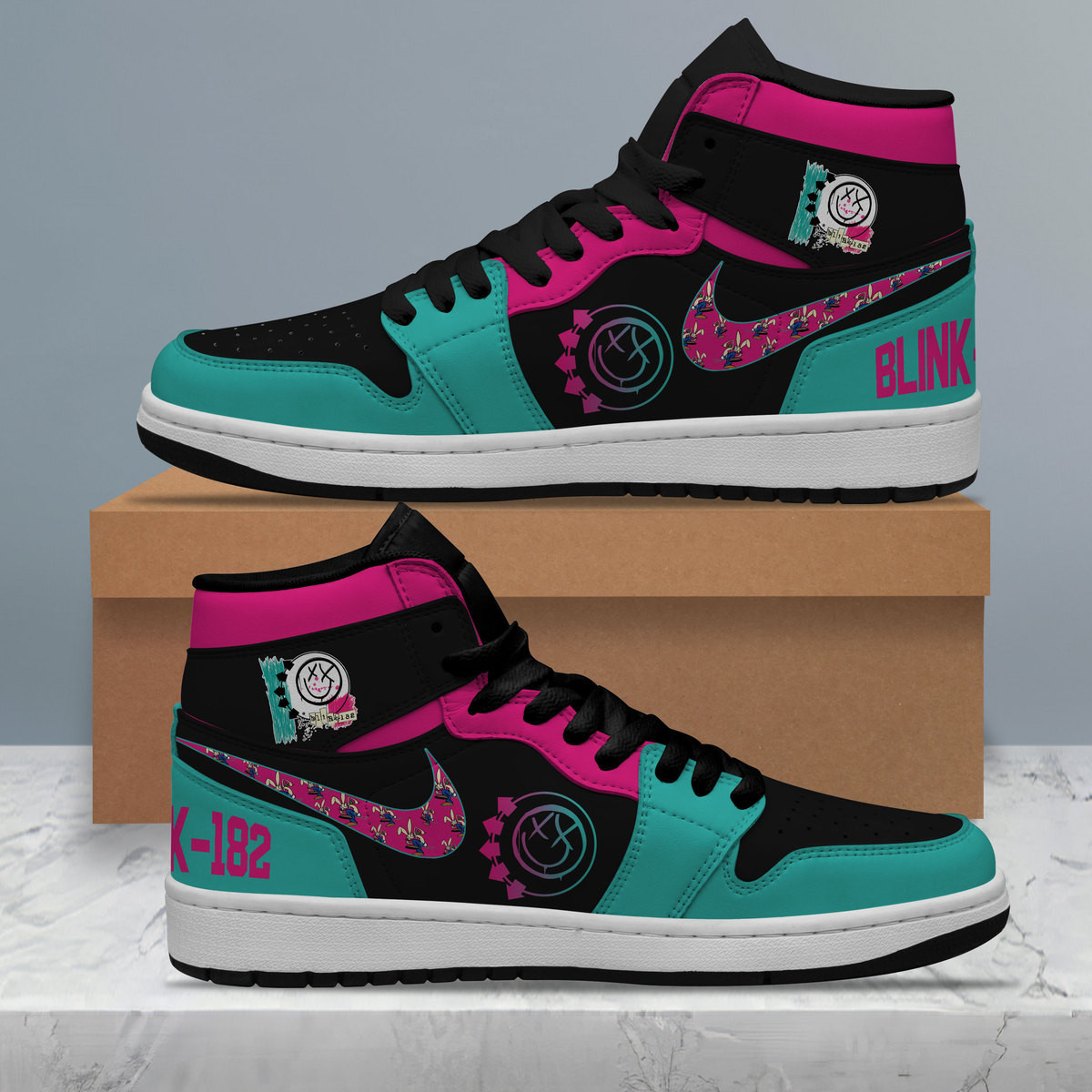 JWFancy Blink 182AJ1 High Sneakers Shoes For Men And Women