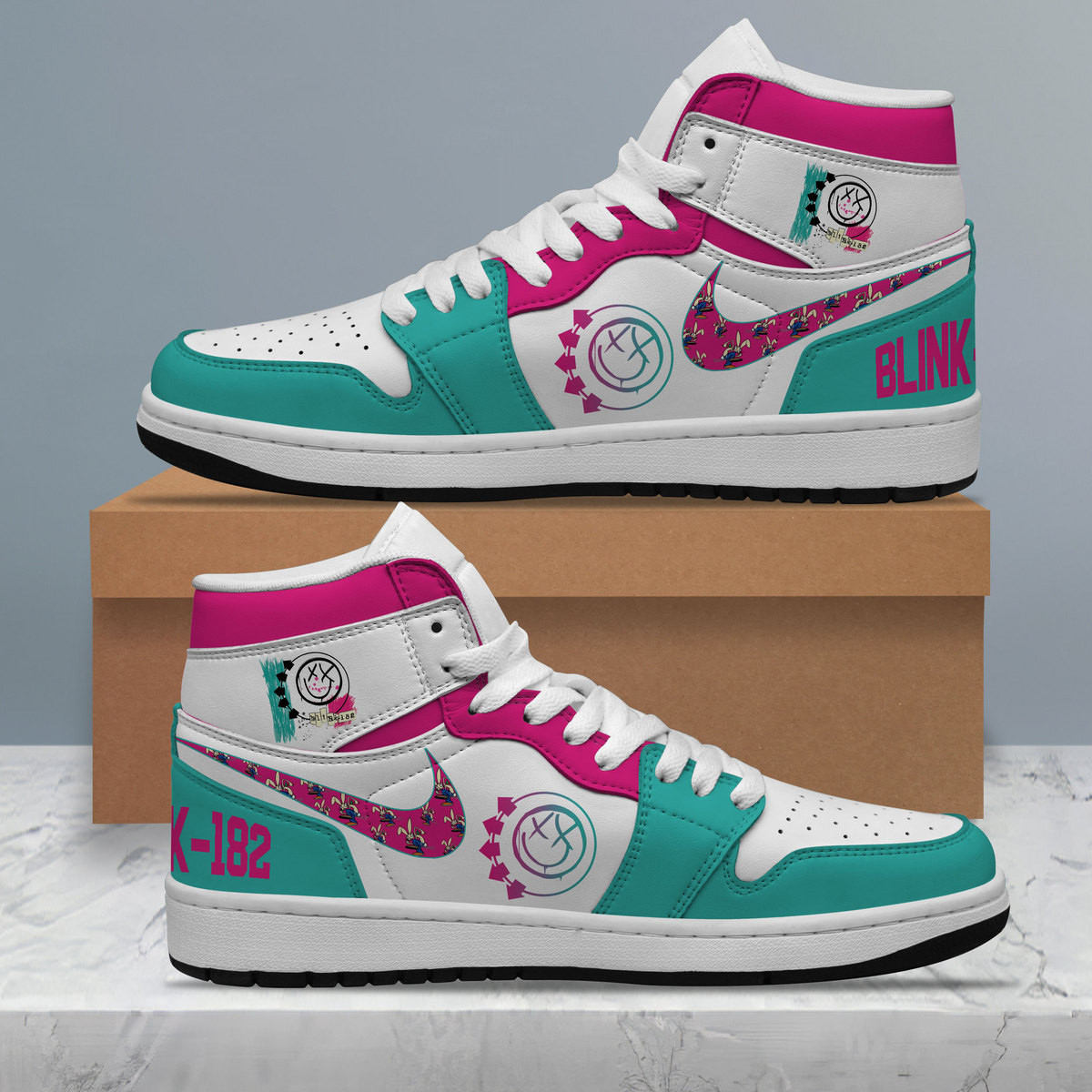 JWFancy Blink 182AJ1 High Sneakers Shoes For Men And Women