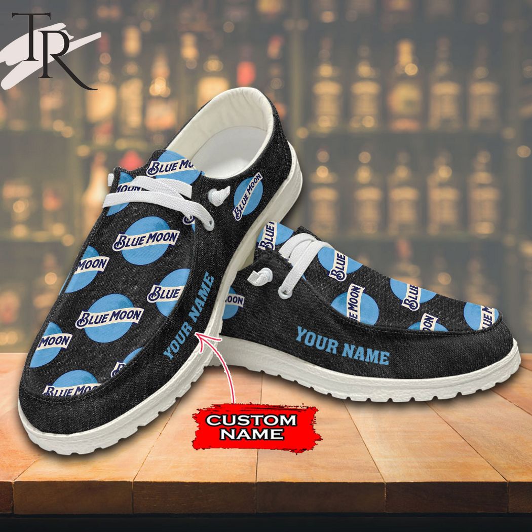 JWFancy Blue Moon Hey Dude Shoes Wally Men's Lace Up Loafers Comfortable For Men And Women