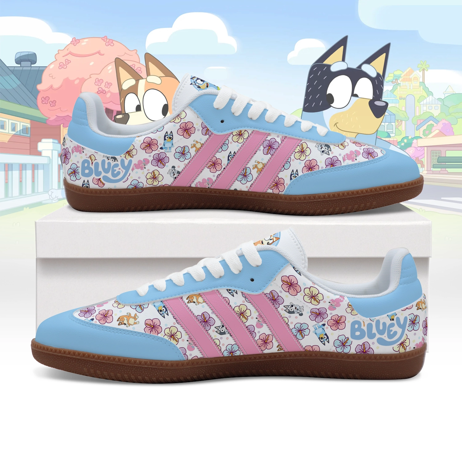 JWFancy Bluey Adidas Samba Shoes For Men And Women