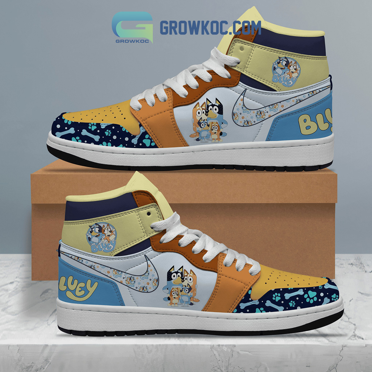JWFancy Bluey AJ1 High Sneakers Shoes For Men And Women