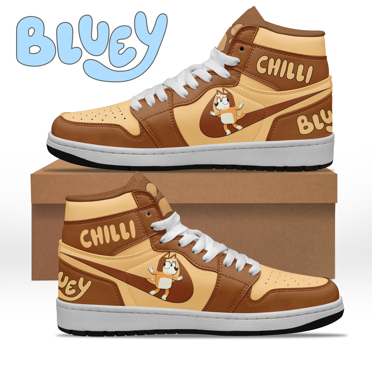 JWFancy Bluey AJ1 High Sneakers Shoes For Men And Women