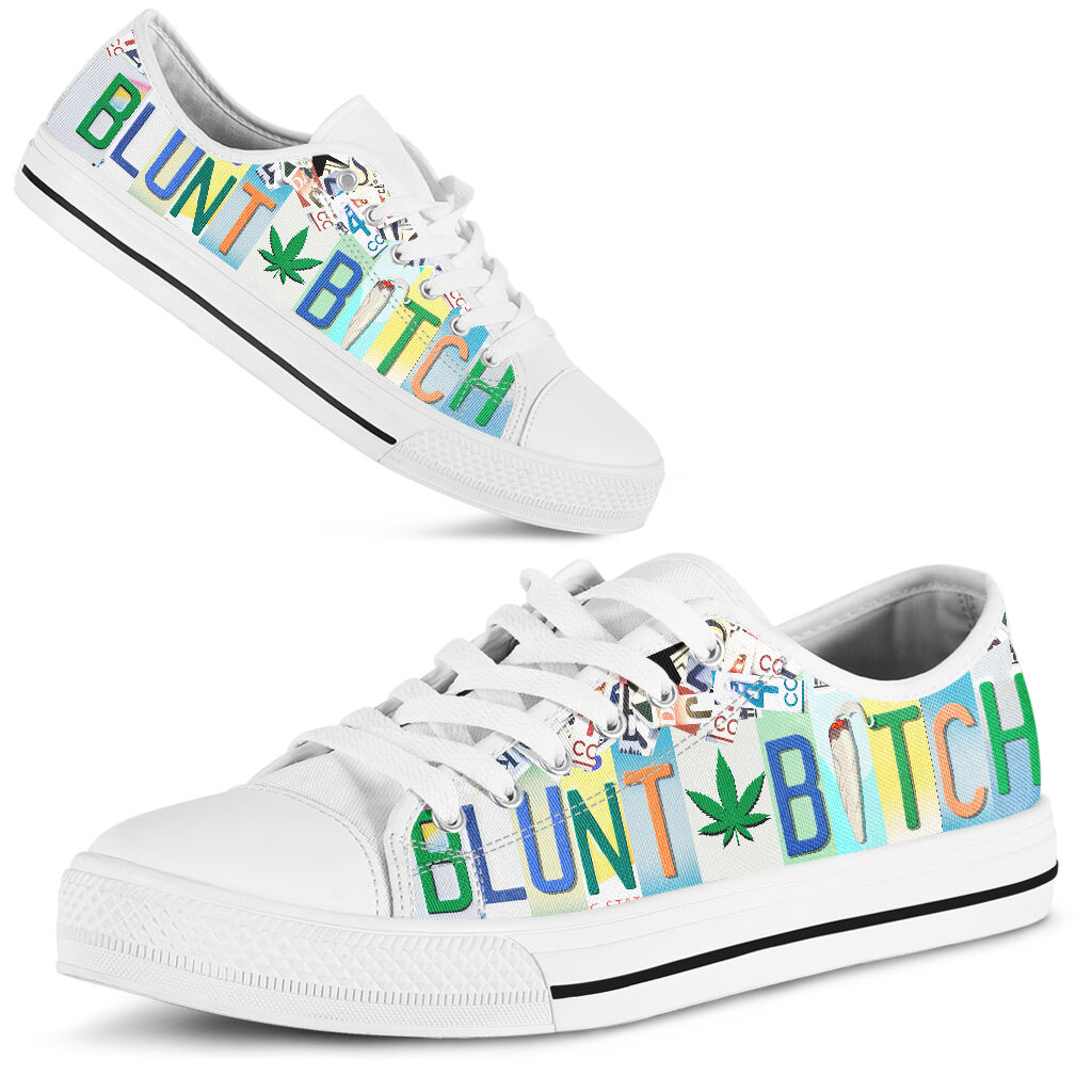 JWFancy Blunt Bitch - Weed  Low Top Canvas Sneakers Shoes For Men And Women