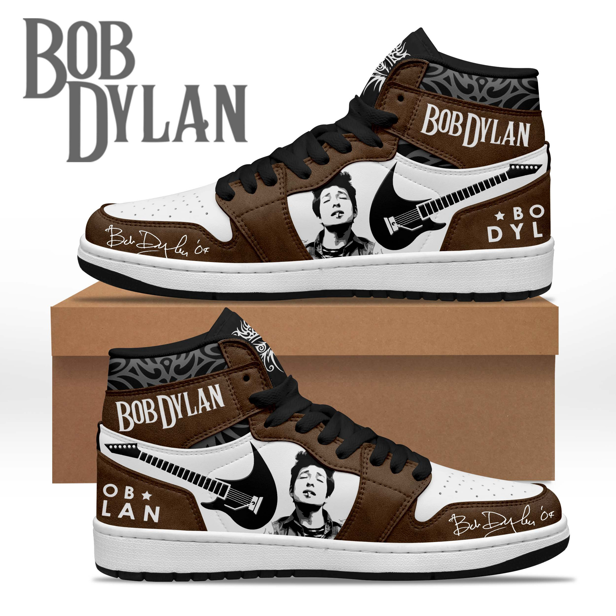 JWFancy Bob Dylan AJ1 High Sneakers Shoes For Men And Women