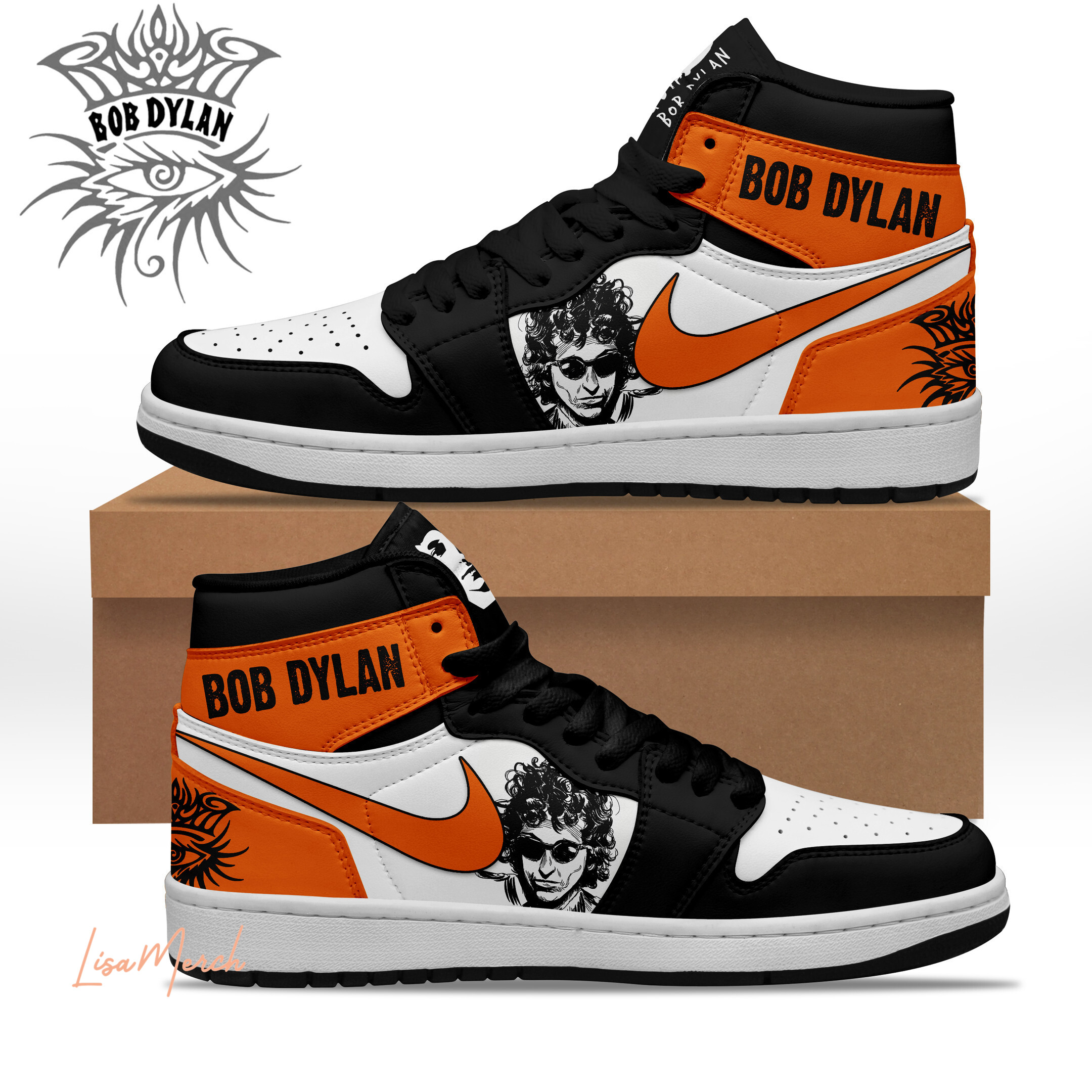 JWFancy Bob Dylan AJ1 High Sneakers Shoes For Men And Women