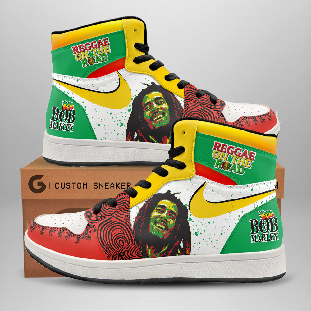JWFancy Bob Marley AJ1 High Sneakers Shoes For Men And Women