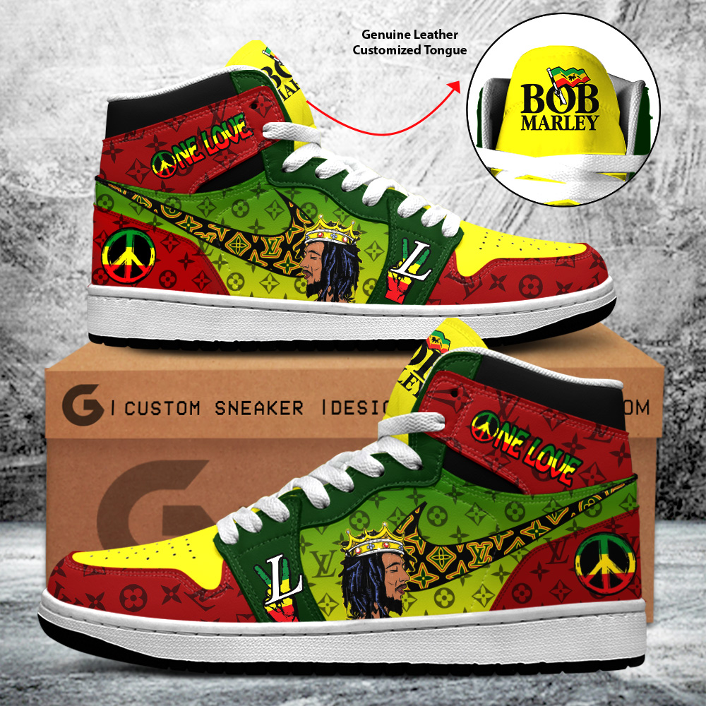 JWFancy Bob Marley AJ1 High Sneakers Shoes For Men And Women