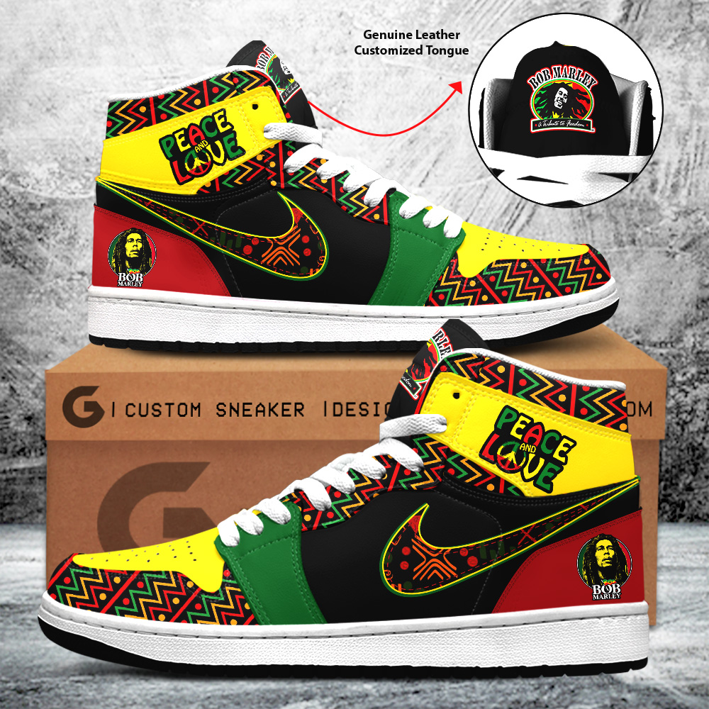JWFancy Bob Marley AJ1 High Sneakers Shoes For Men And Women