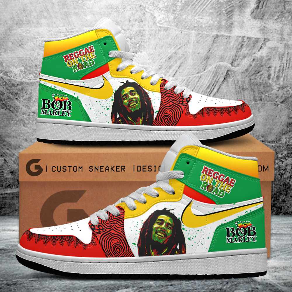 JWFancy Bob Marley AJ1 High Sneakers Shoes For Men And Women