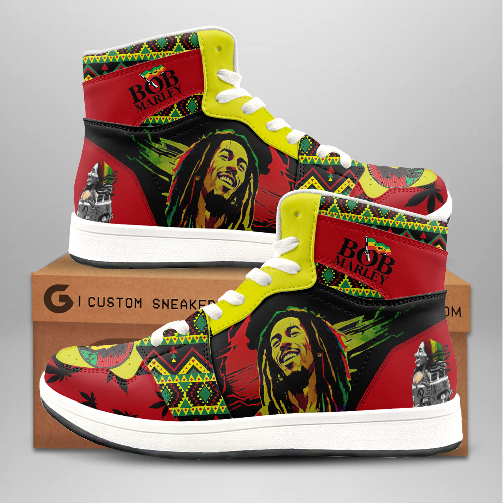 JWFancy Bob Marley AJ1 High Sneakers Shoes For Men And Women