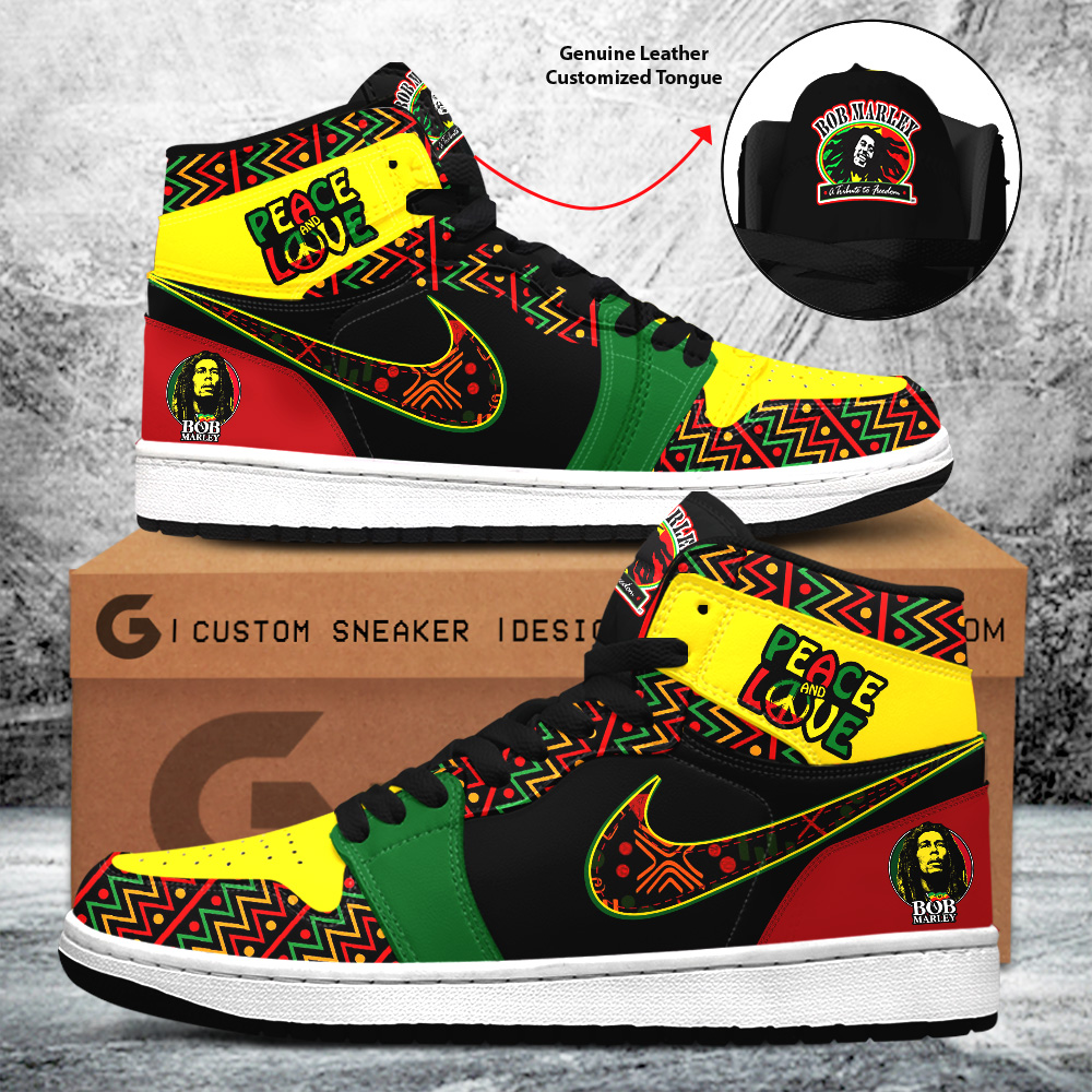 JWFancy Bob Marley AJ1 High Sneakers Shoes For Men And Women