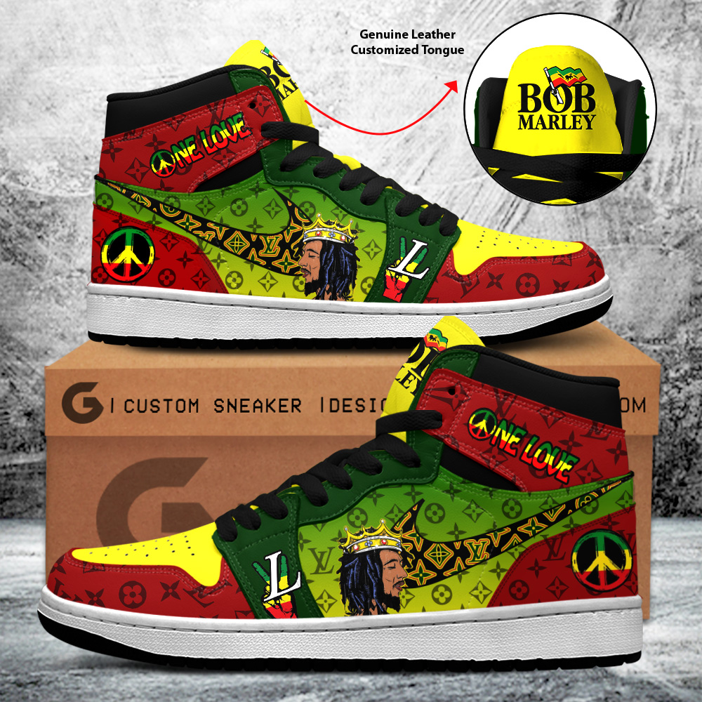 JWFancy Bob Marley AJ1 High Sneakers Shoes For Men And Women