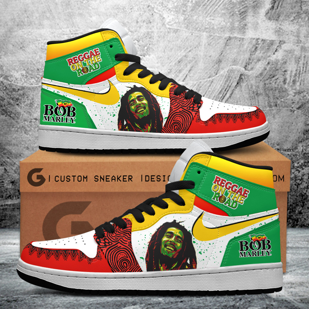JWFancy Bob Marley AJ1 High Sneakers Shoes For Men And Women