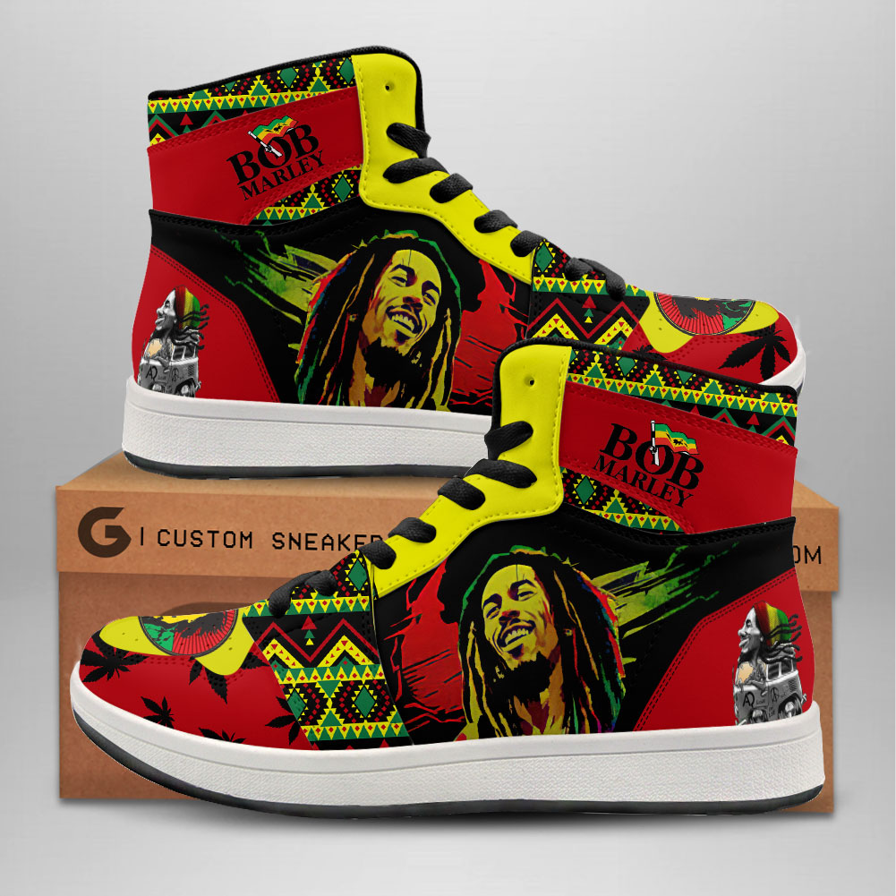 JWFancy Bob Marley AJ1 High Sneakers Shoes For Men And Women