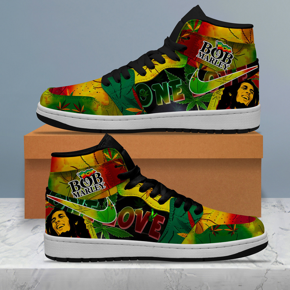 JWFancy Bob Marley AJ1 High Sneakers Shoes For Men And Women