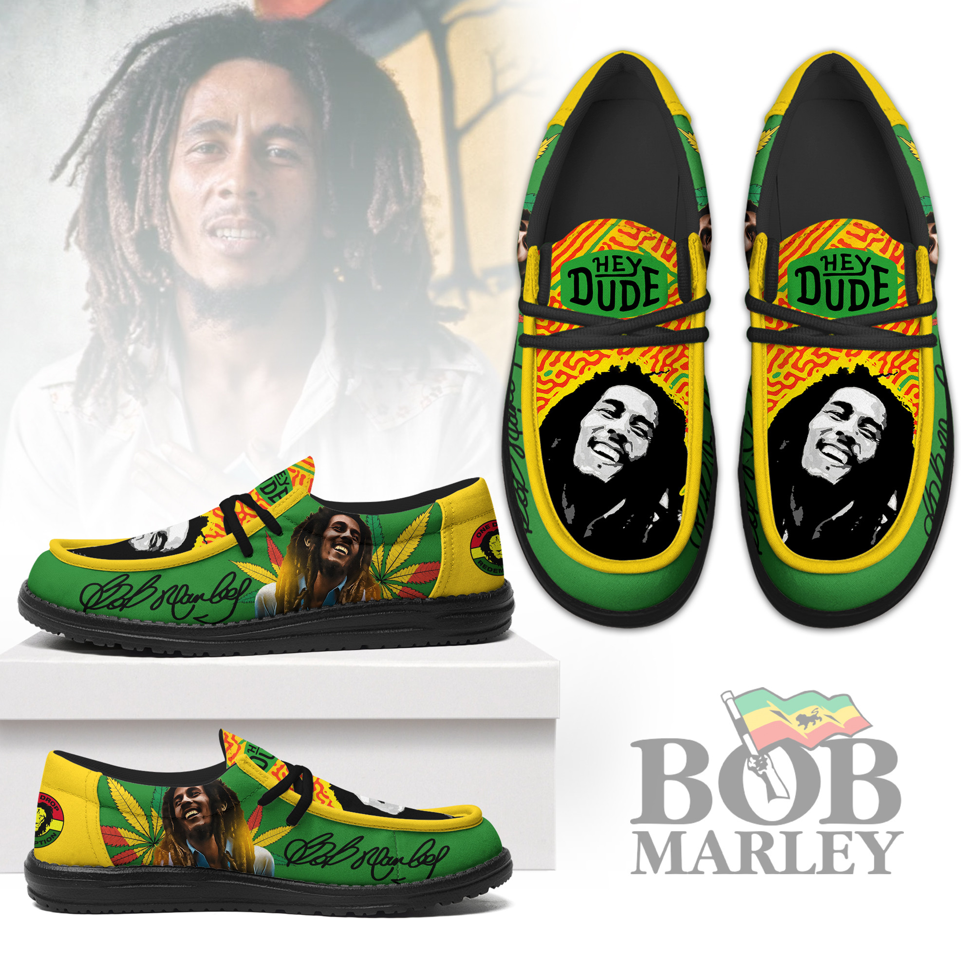 JWFancy Bob Marley – Custom Name Hey Dude