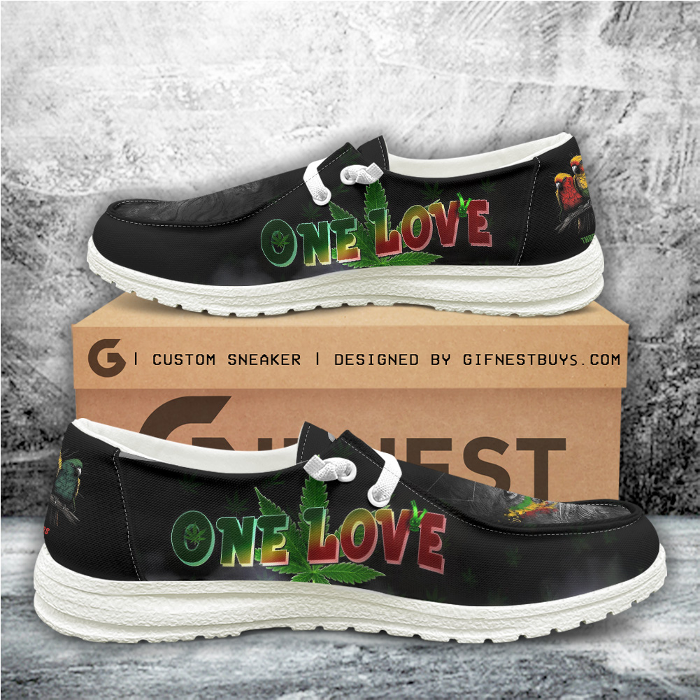 JWFancy Bob Marley Hey Dude Shoes Wally Men's Lace Up Loafers Comfortable For Men And Women