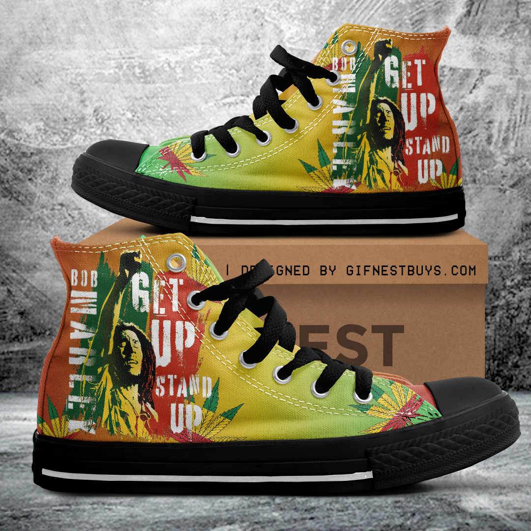 JWFancy Bob Marley High Top Canvas Sneakers Shoes For Men And Women