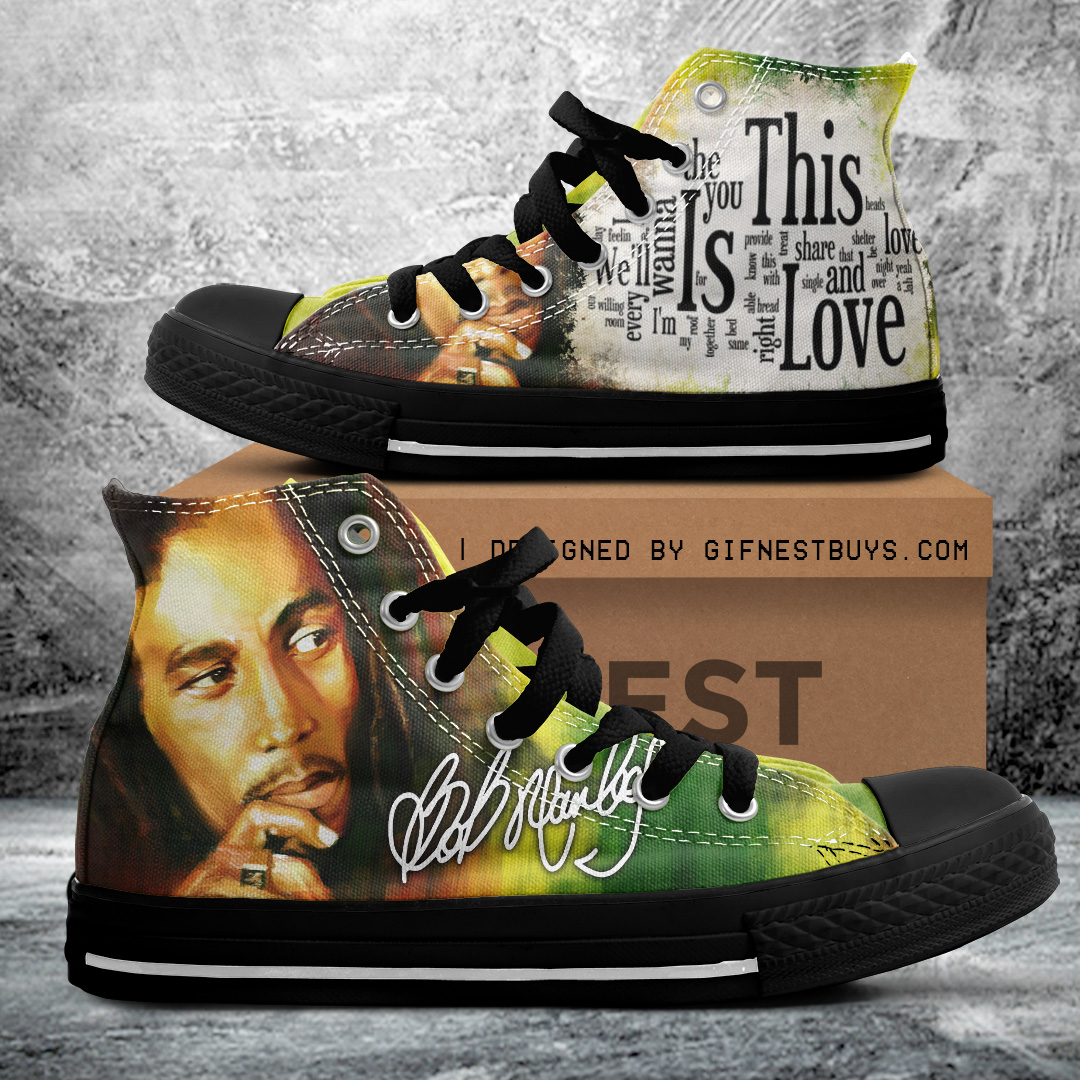 JWFancy Bob Marley High Top Canvas Sneakers Shoes For Men And Women