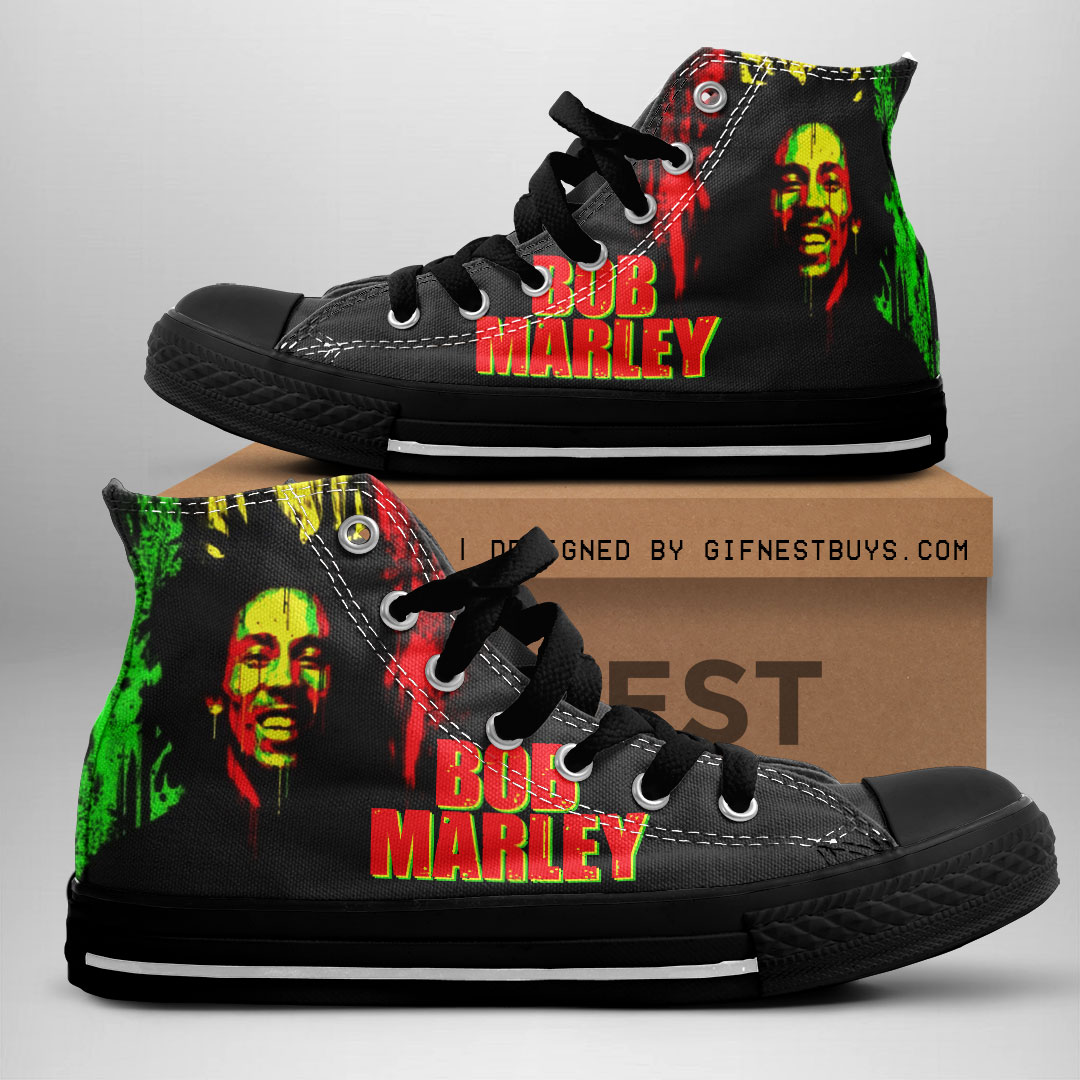 JWFancy Bob Marley High Top Canvas Sneakers Shoes For Men And Women