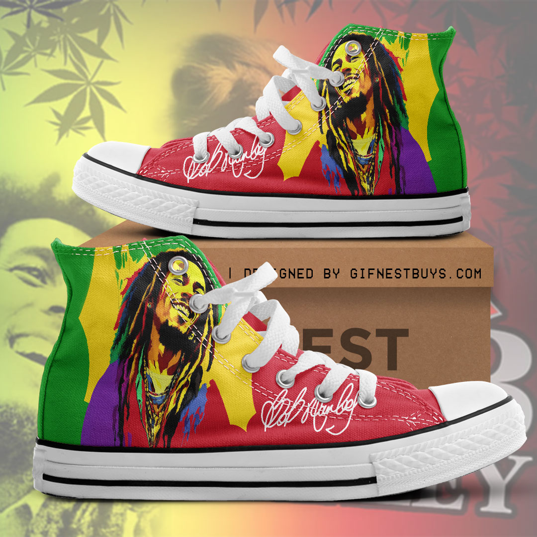 JWFancy Bob Marley High Top Canvas Sneakers Shoes For Men And Women