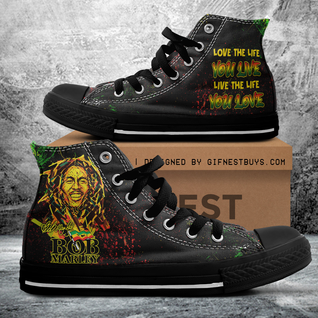 JWFancy Bob Marley High Top Canvas Sneakers Shoes For Men And Women