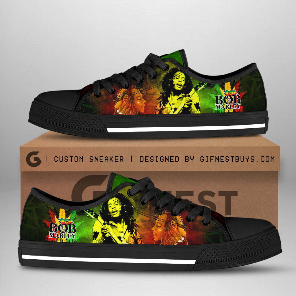 JWFancy Bob Marley Low Top Canvas Sneakers Shoes For Men And Women