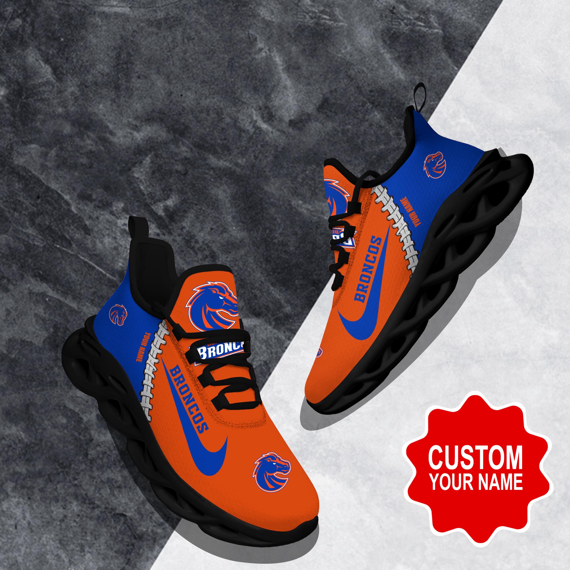 JWFancy Boise State Broncos Max Soul Shoes Sneakers For Men And Women