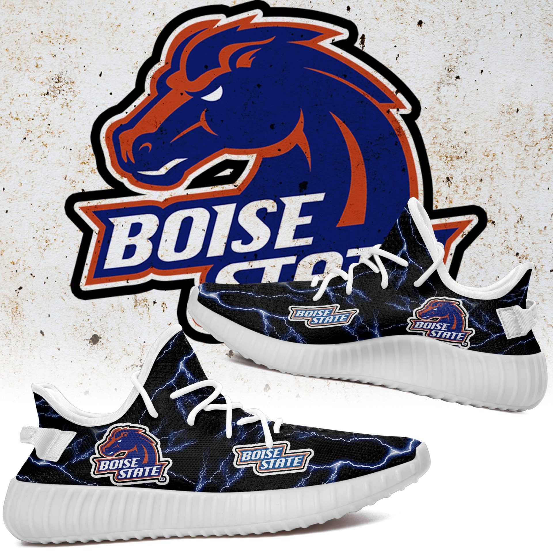 JWFancy Boise State Broncos Yeezy Boost Shoes For Men And Women