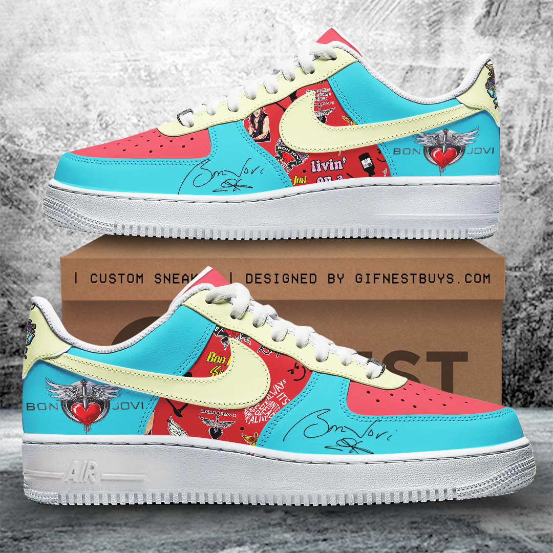 JWFancy Bon Jovi Air Low-Top Sneakers Shoes For Men And Women