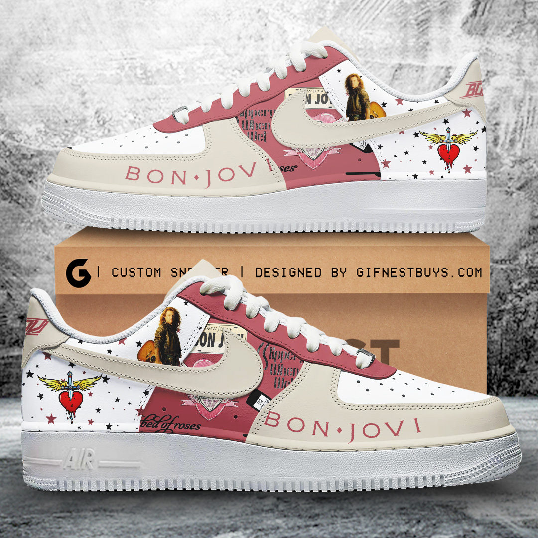 JWFancy Bon Jovi Air Low-Top Sneakers Shoes For Men And Women