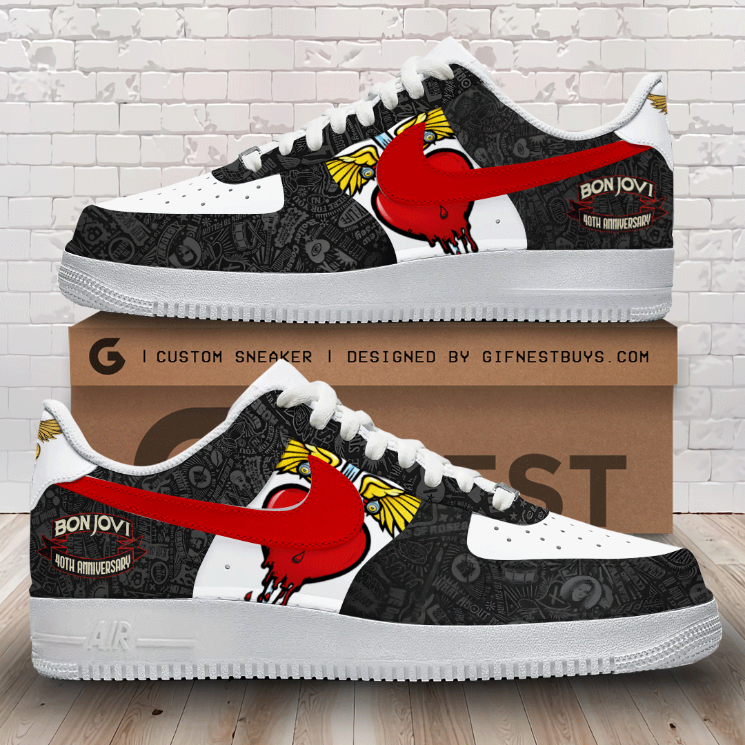 JWFancy Bon Jovi Air Low-Top Sneakers Shoes For Men And Women