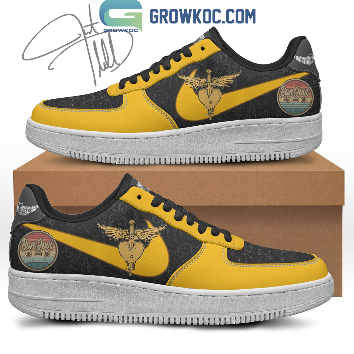 JWFancy Bon Jovi Air Low-Top Sneakers Shoes For Men And Women