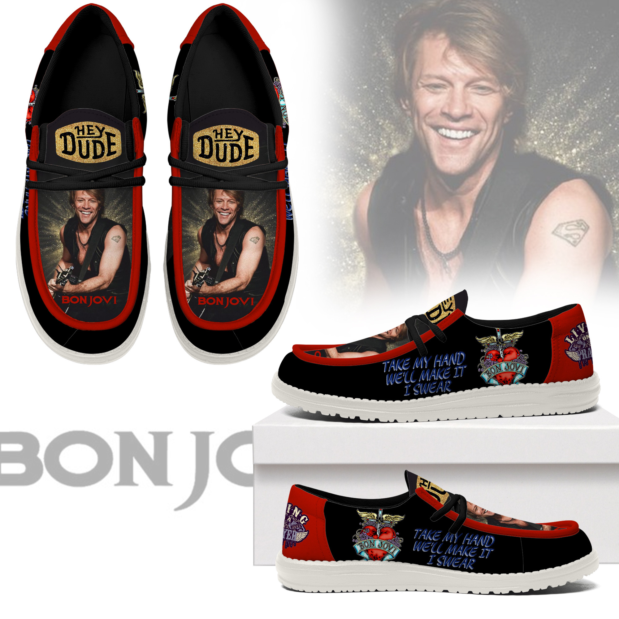 JWFancy Bon Jovi – Custom Name Hey Dude