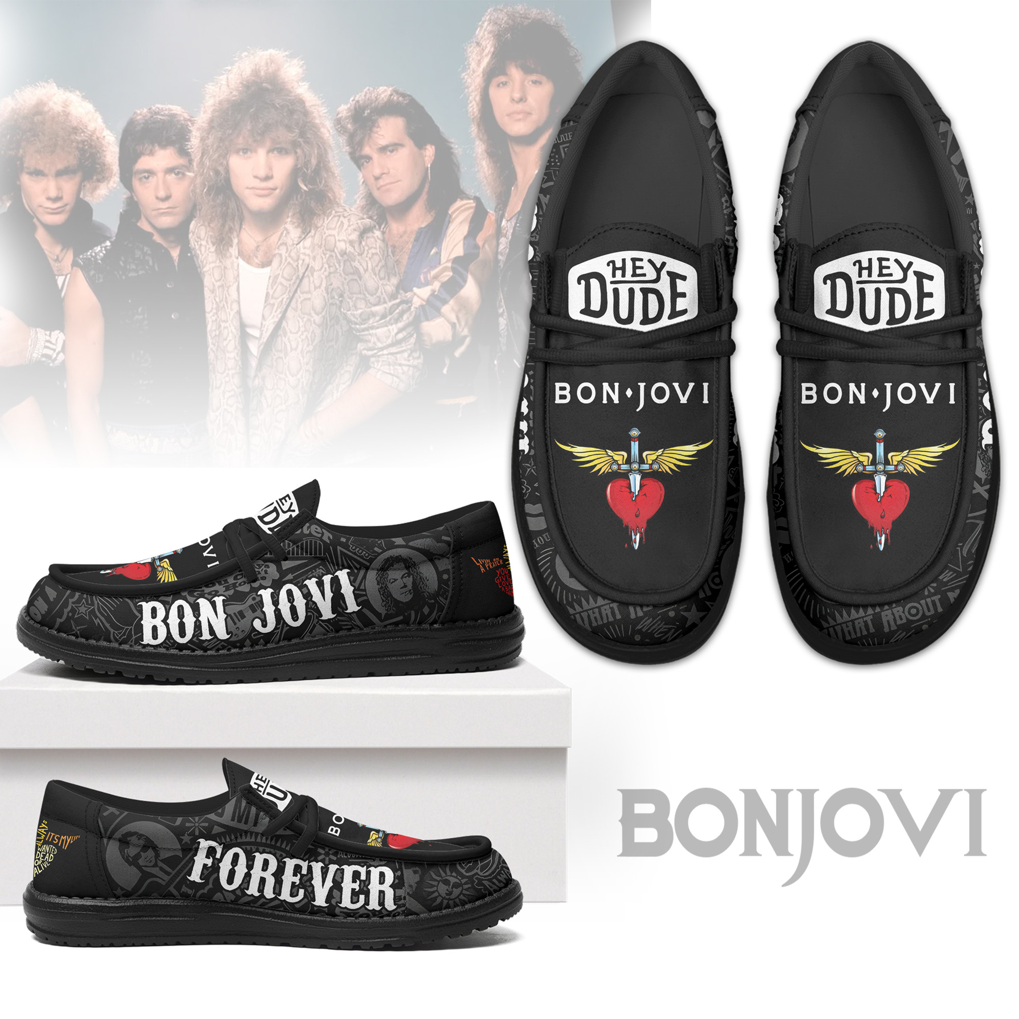 JWFancy Bon Jovi – Custom Name Hey Dude