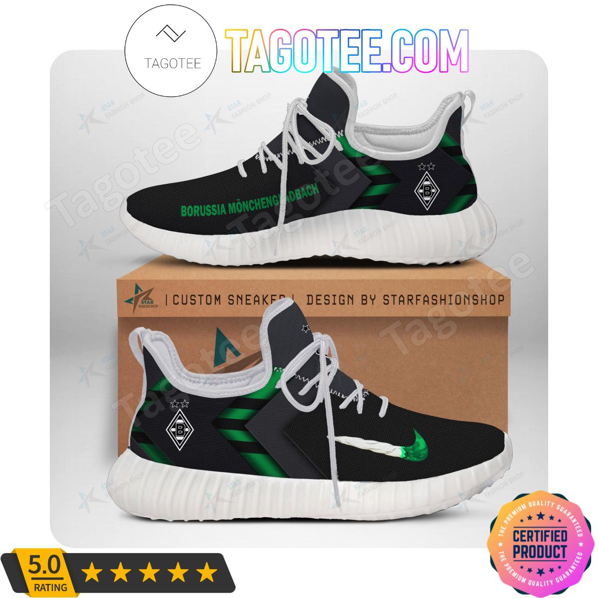 JWFancy Borussia MÃ¶nchengladbach Reze Sneakers Shoes For Men And Women