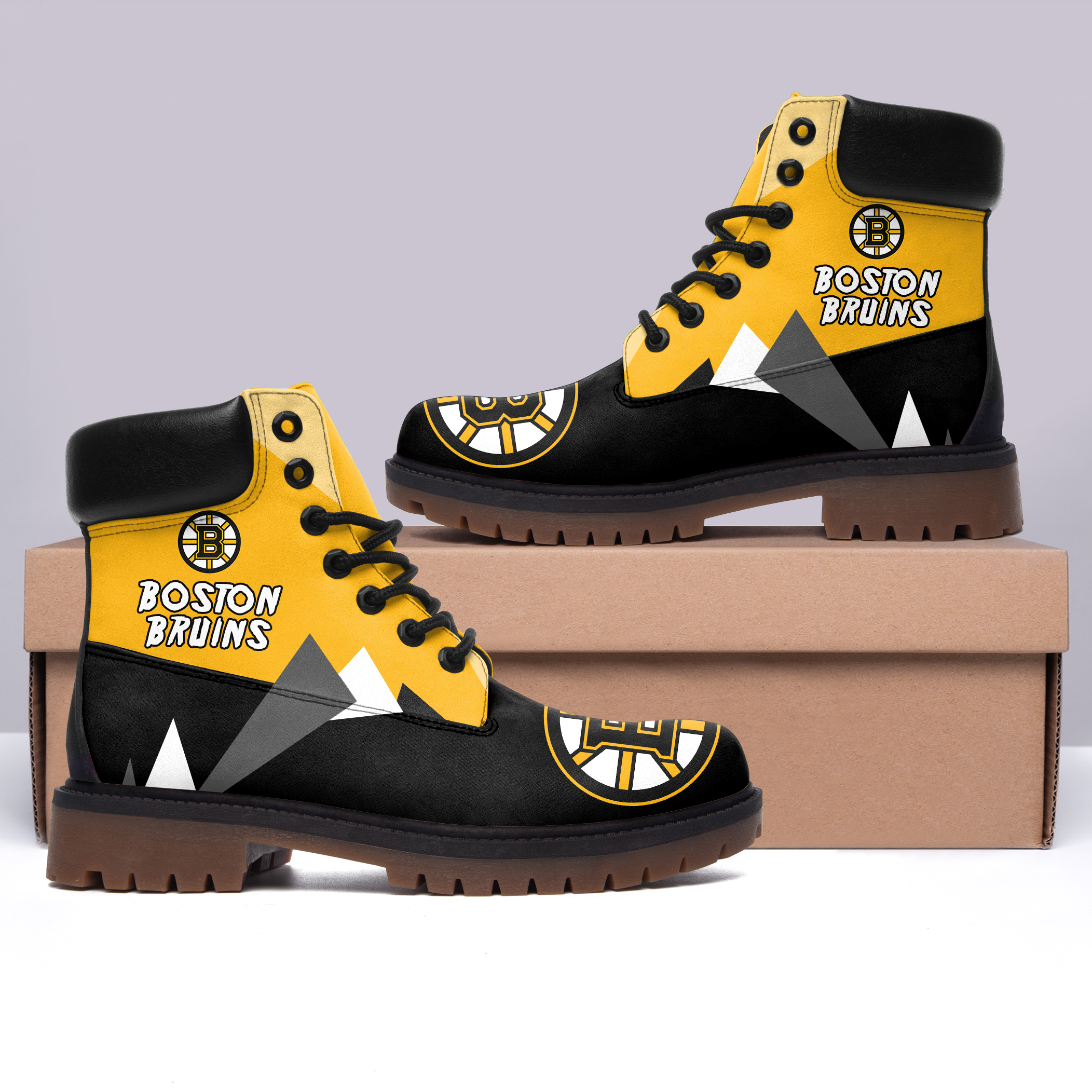 JWFancy Boston Bruins Boots Shoes For Men And Women