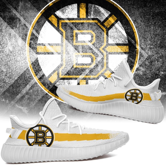 JWFancy Boston Bruins Yeezy Boost Shoes For Men And Women