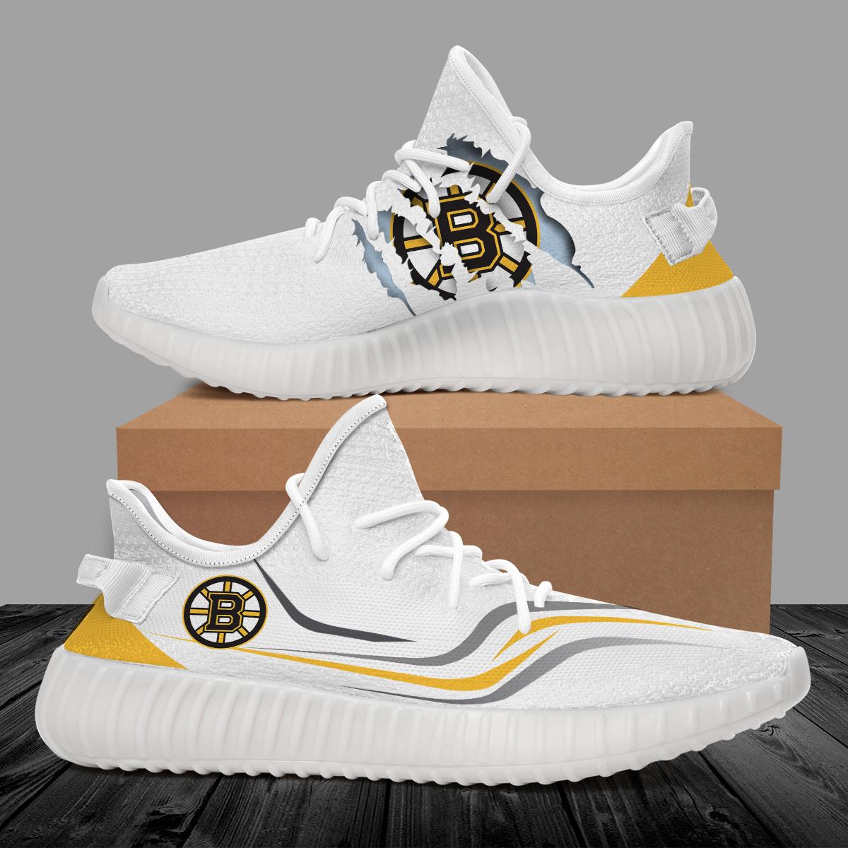 JWFancy Boston Bruins Yeezy Boost Shoes For Men And Women
