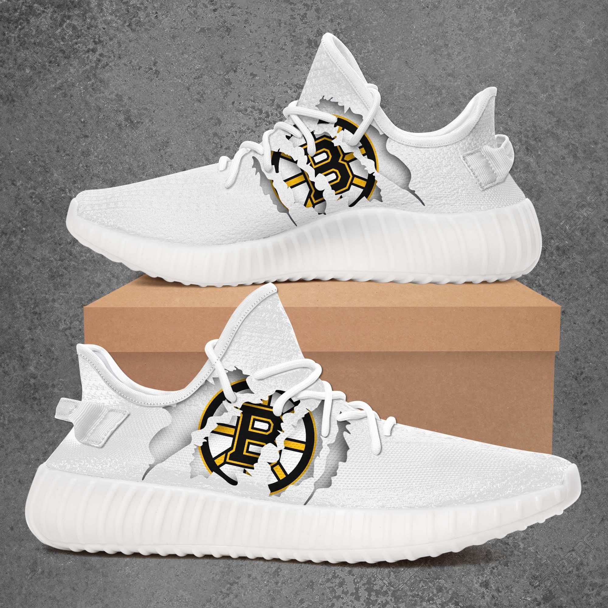JWFancy Boston Bruins Yeezy Boost Shoes For Men And Women