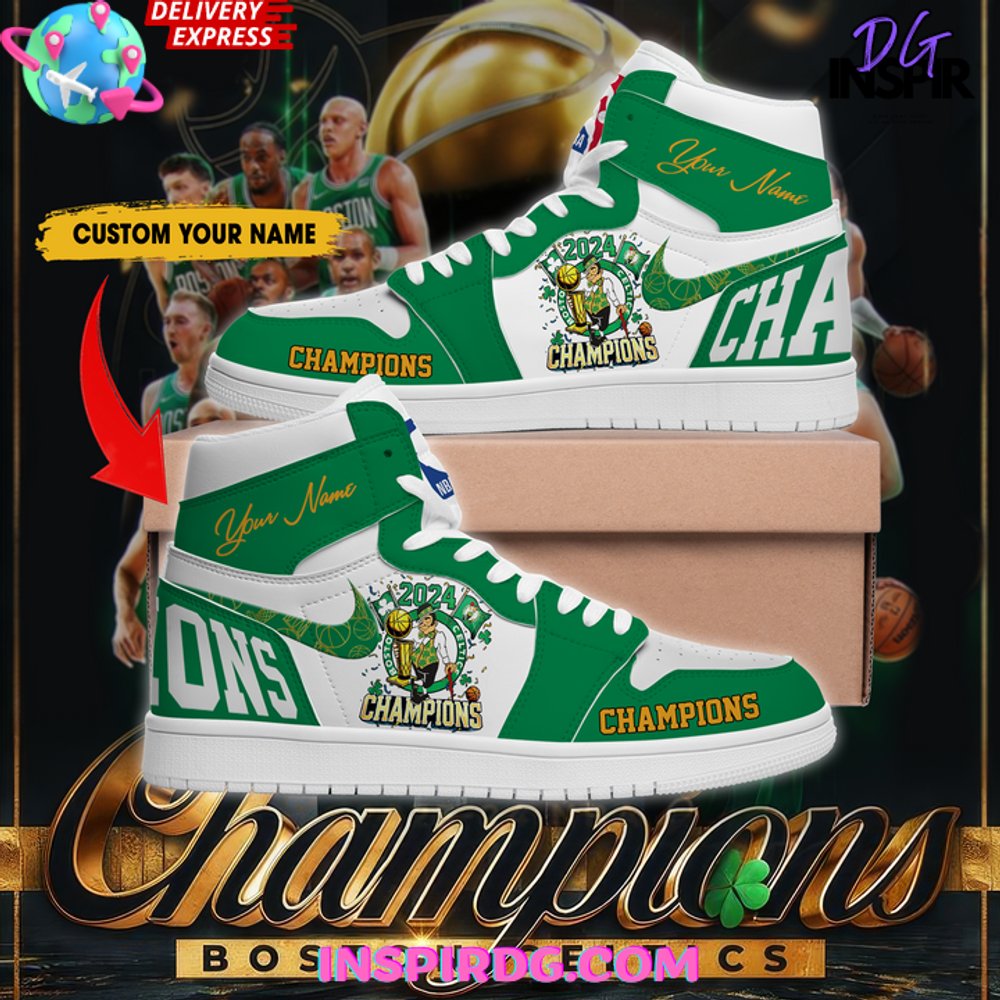 JWFancy Boston Celtics AJ1 High Sneakers Shoes For Men And Women