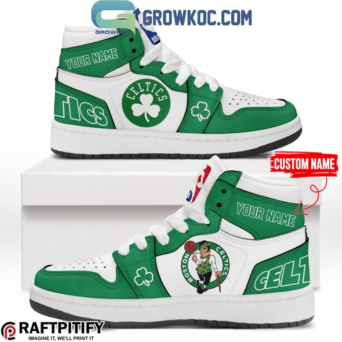 JWFancy Boston Celtics AJ1 High Sneakers Shoes For Men And Women