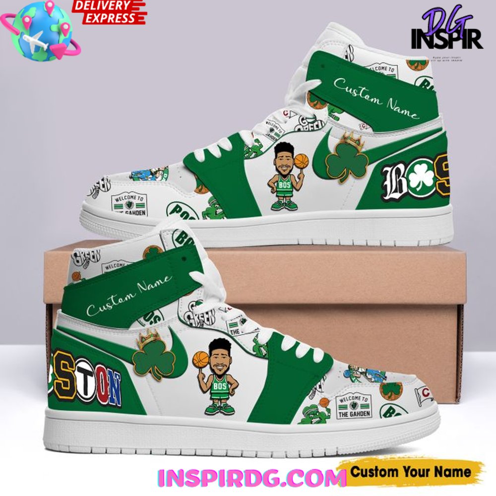 JWFancy Boston Celtics AJ1 High Sneakers Shoes For Men And Women